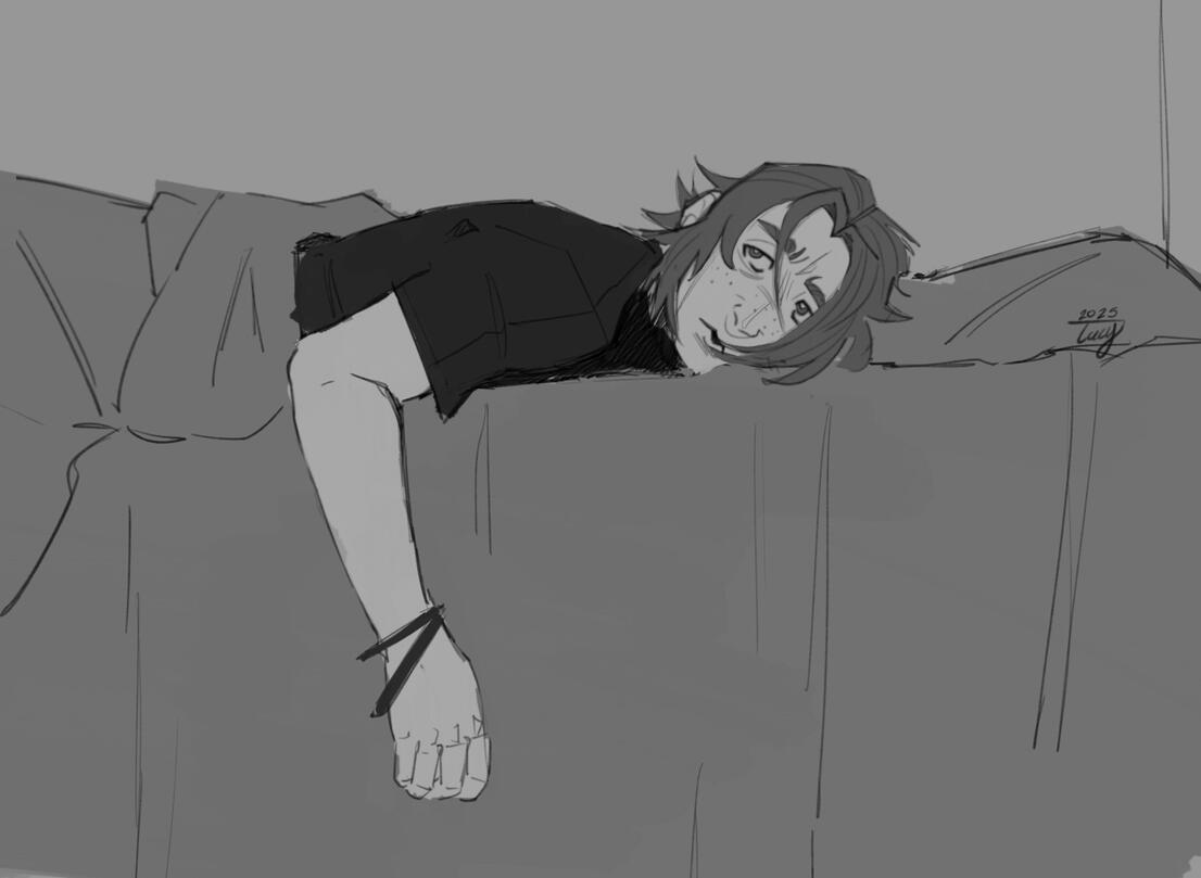 Still frame from an original character animatic