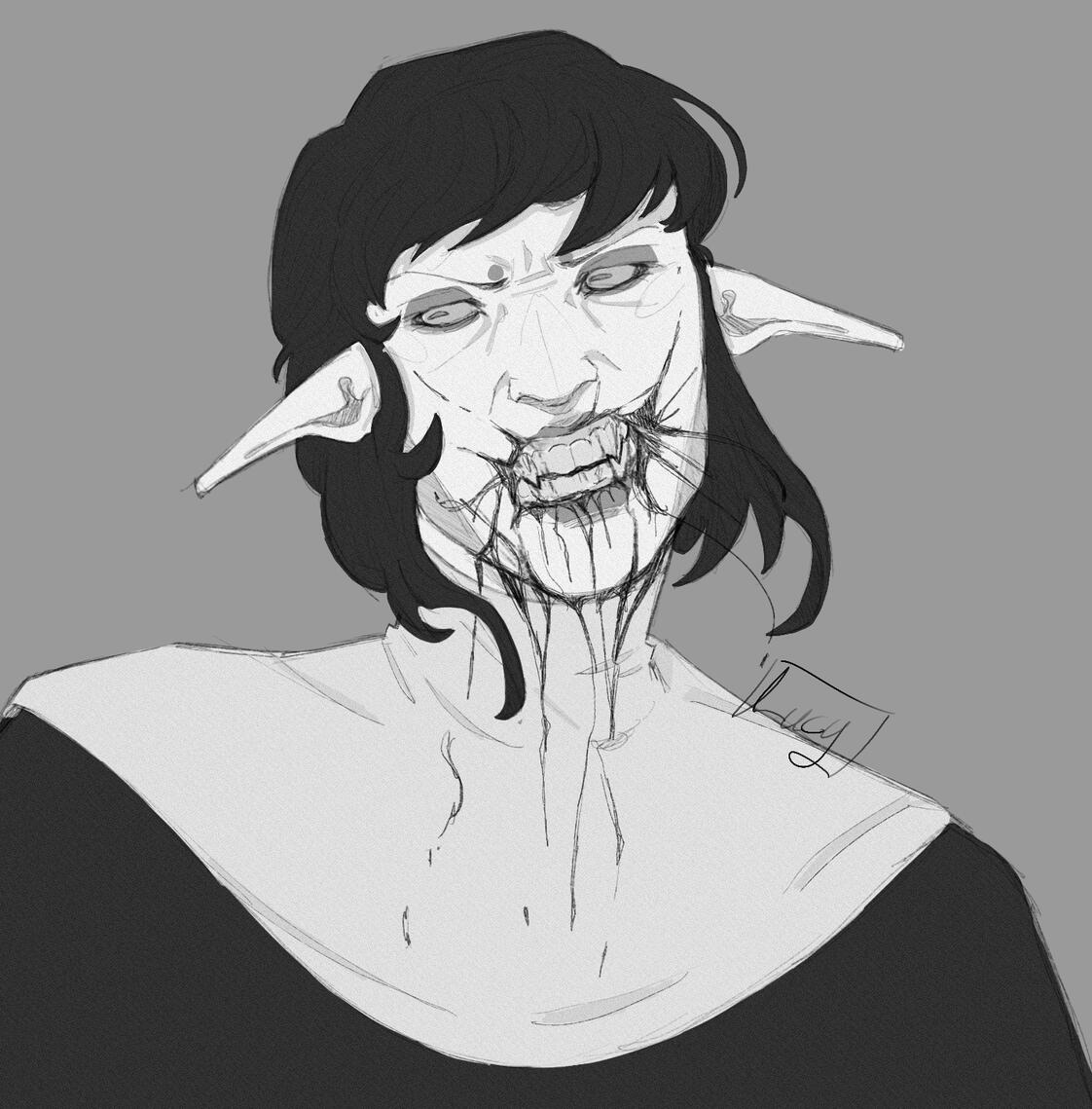 Concept sketch of original character: Marybeth