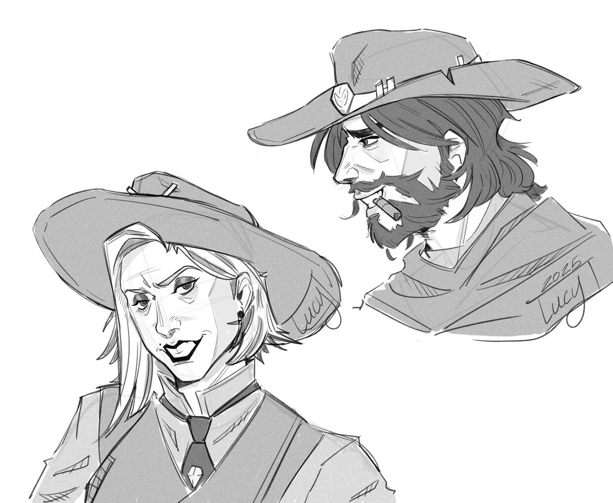 Cole Cassidy and Ashe (Overwatch)
